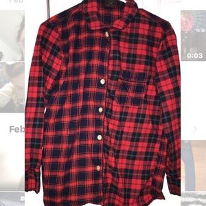 J Crew flannel button down pajama shirt